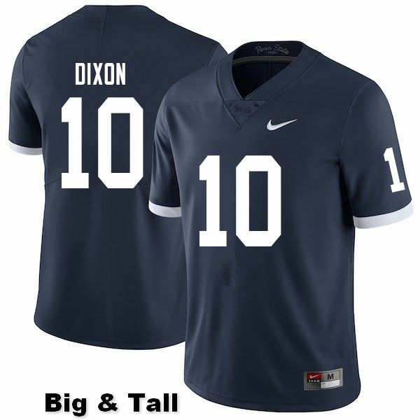 NCAA Nike Men's Penn State Nittany Lions Lance Dixon #10 College Football Authentic Throwback Big & Tall Navy Stitched Jersey ONK5598MA